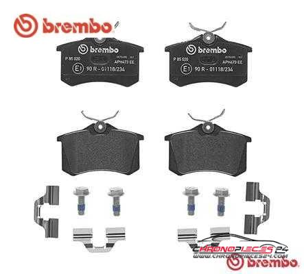 Achat de BREMBO P 85 020 Kit de plaquettes de frein, frein à disque pas chères