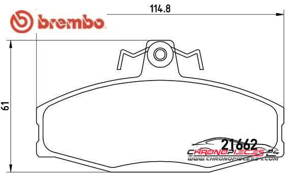 Achat de BREMBO P 85 022 Kit de plaquettes de frein, frein à disque pas chères