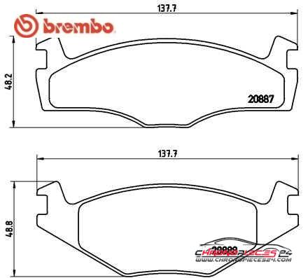 Achat de BREMBO P 85 024 Kit de plaquettes de frein, frein à disque pas chères