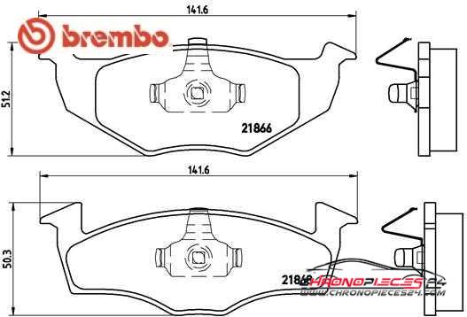 Achat de BREMBO P 85 025 Kit de plaquettes de frein, frein à disque pas chères