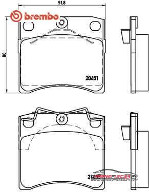 Achat de BREMBO P 85 027 Kit de plaquettes de frein, frein à disque pas chères