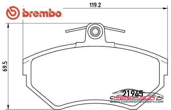 Achat de BREMBO P 85 032 Kit de plaquettes de frein, frein à disque pas chères