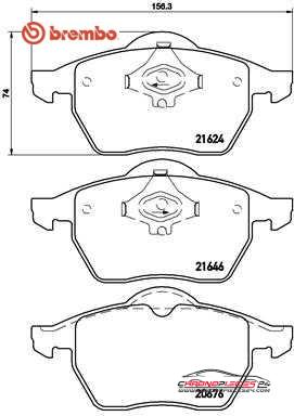 Achat de BREMBO P 85 036 Kit de plaquettes de frein, frein à disque pas chères