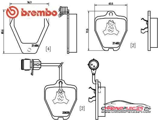 Achat de BREMBO P 85 038 Kit de plaquettes de frein, frein à disque pas chères