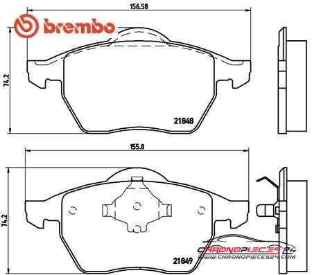 Achat de BREMBO P 85 039 Kit de plaquettes de frein, frein à disque pas chères