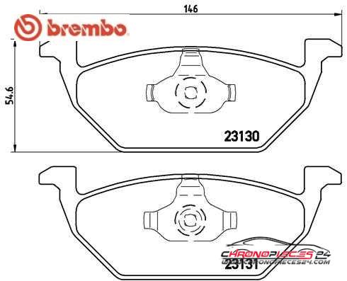 Achat de BREMBO P 85 041 Kit de plaquettes de frein, frein à disque pas chères