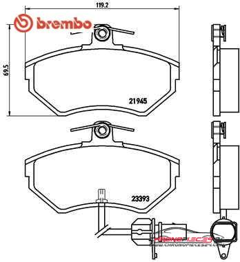 Achat de BREMBO P 85 044 Kit de plaquettes de frein, frein à disque pas chères