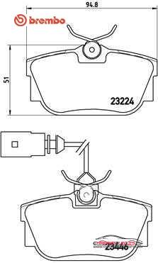 Achat de BREMBO P 85 046 Kit de plaquettes de frein, frein à disque pas chères