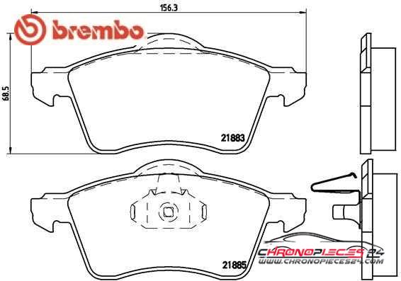 Achat de BREMBO P 85 047 Kit de plaquettes de frein, frein à disque pas chères