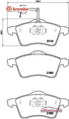 Achat de BREMBO P 85 049 Kit de plaquettes de frein, frein à disque pas chères