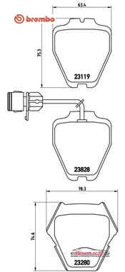 Achat de BREMBO P 85 054 Kit de plaquettes de frein, frein à disque pas chères