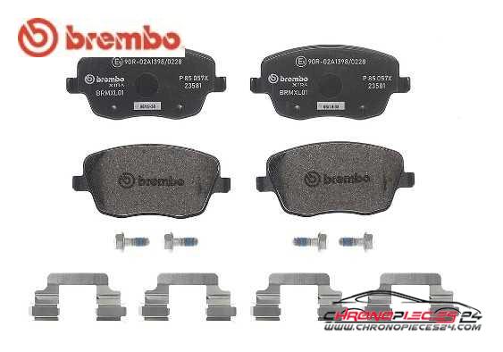 Achat de BREMBO P 85 057X Kit de plaquettes de frein, frein à disque pas chères