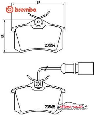 Achat de BREMBO P 85 058 Kit de plaquettes de frein, frein à disque pas chères