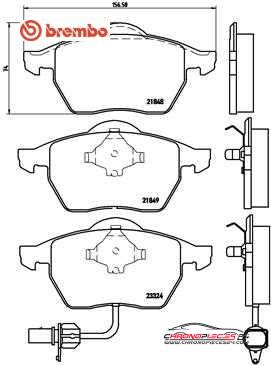 Achat de BREMBO P 85 060 Kit de plaquettes de frein, frein à disque pas chères