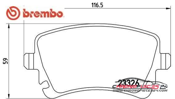 Achat de BREMBO P 85 064 Kit de plaquettes de frein, frein à disque pas chères