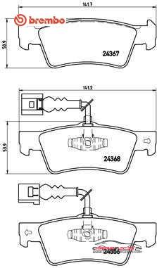 Achat de BREMBO P 85 068 Kit de plaquettes de frein, frein à disque pas chères