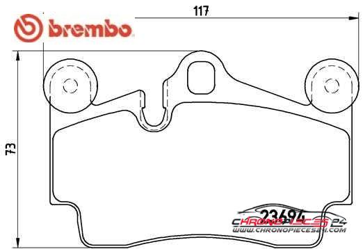 Achat de BREMBO P 85 070 Kit de plaquettes de frein, frein à disque pas chères