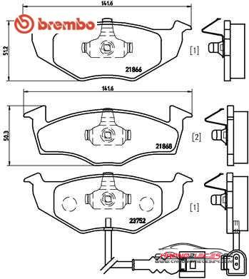 Achat de BREMBO P 85 071 Kit de plaquettes de frein, frein à disque pas chères