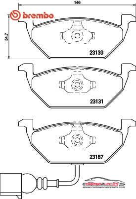 Achat de BREMBO P 85 072 Kit de plaquettes de frein, frein à disque pas chères