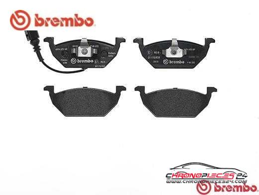 Achat de BREMBO P 85 072 Kit de plaquettes de frein, frein à disque pas chères