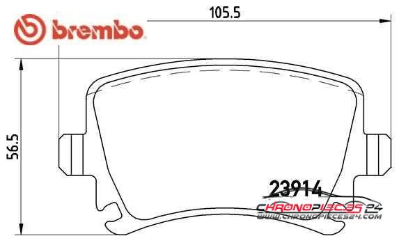 Achat de BREMBO P 85 073 Kit de plaquettes de frein, frein à disque pas chères