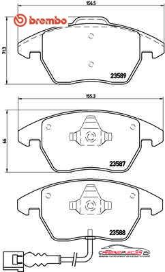 Achat de BREMBO P 85 075 Kit de plaquettes de frein, frein à disque pas chères