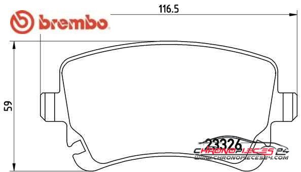 Achat de BREMBO P 85 076 Kit de plaquettes de frein, frein à disque pas chères