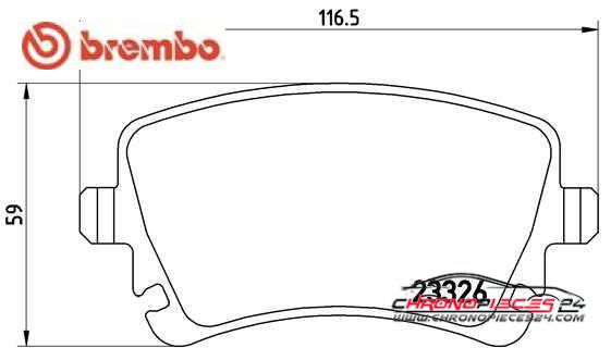 Achat de BREMBO P 85 083 Kit de plaquettes de frein, frein à disque pas chères