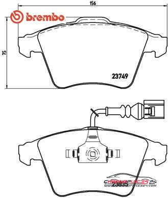 Achat de BREMBO P 85 090 Kit de plaquettes de frein, frein à disque pas chères