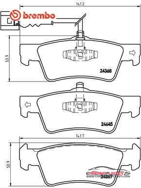 Achat de BREMBO P 85 091 Kit de plaquettes de frein, frein à disque pas chères