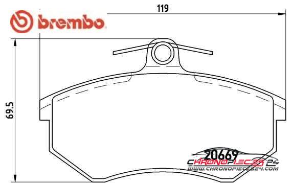 Achat de BREMBO P 85 092 Kit de plaquettes de frein, frein à disque pas chères