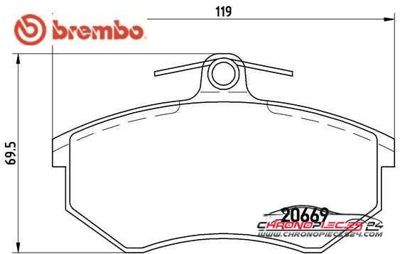 Achat de BREMBO P 85 093 Kit de plaquettes de frein, frein à disque pas chères