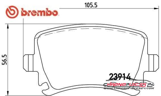 Achat de BREMBO P 85 095 Kit de plaquettes de frein, frein à disque pas chères