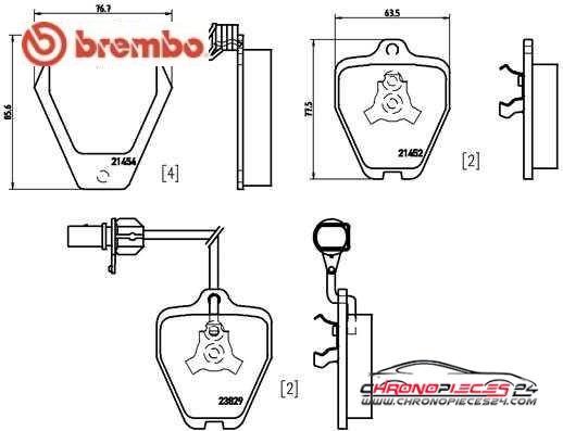 Achat de BREMBO P 85 096 Kit de plaquettes de frein, frein à disque pas chères