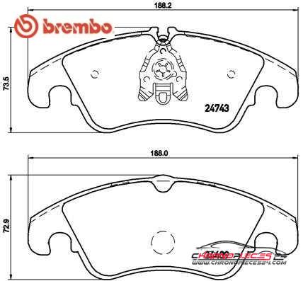 Achat de BREMBO P 85 098 Kit de plaquettes de frein, frein à disque pas chères