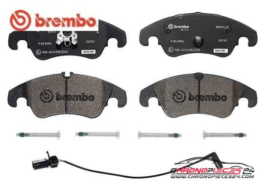 Achat de BREMBO P 85 098X Kit de plaquettes de frein, frein à disque pas chères