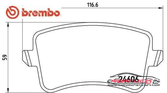 Achat de BREMBO P 85 099 Kit de plaquettes de frein, frein à disque pas chères