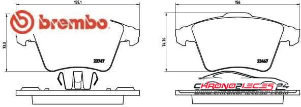 Achat de BREMBO P 85 107 Kit de plaquettes de frein, frein à disque pas chères