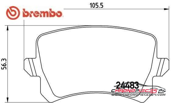 Achat de BREMBO P 85 108 Kit de plaquettes de frein, frein à disque pas chères