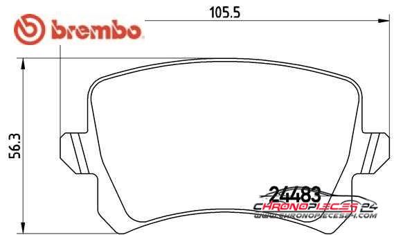 Achat de BREMBO P 85 109 Kit de plaquettes de frein, frein à disque pas chères