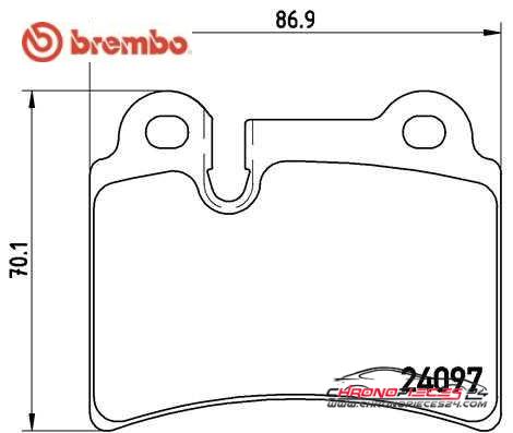 Achat de BREMBO P 85 111 Kit de plaquettes de frein, frein à disque pas chères