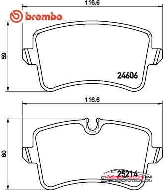 Achat de BREMBO P 85 117 Kit de plaquettes de frein, frein à disque pas chères