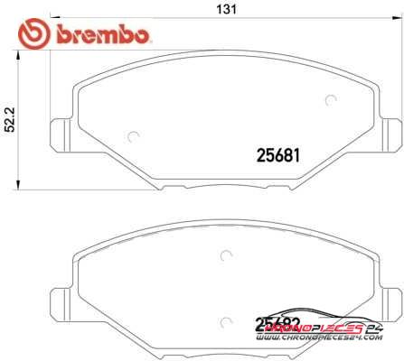 Achat de BREMBO P 85 121 Kit de plaquettes de frein, frein à disque pas chères