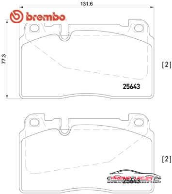 Achat de BREMBO P 85 123 Kit de plaquettes de frein, frein à disque pas chères