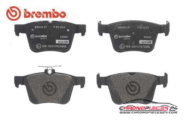 Achat de BREMBO P 85 124X Kit de plaquettes de frein, frein à disque pas chères