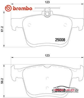 Achat de BREMBO P 85 125 Kit de plaquettes de frein, frein à disque pas chères