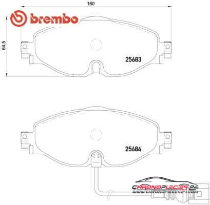 Achat de BREMBO P 85 126 Kit de plaquettes de frein, frein à disque pas chères