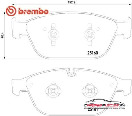 Achat de BREMBO P 85 128 Kit de plaquettes de frein, frein à disque pas chères