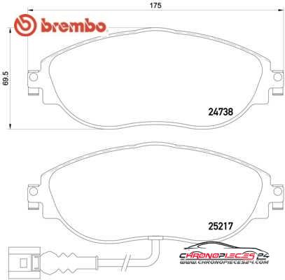 Achat de BREMBO P 85 131 Kit de plaquettes de frein, frein à disque pas chères