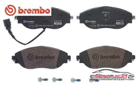 Achat de BREMBO P 85 131X Kit de plaquettes de frein, frein à disque pas chères